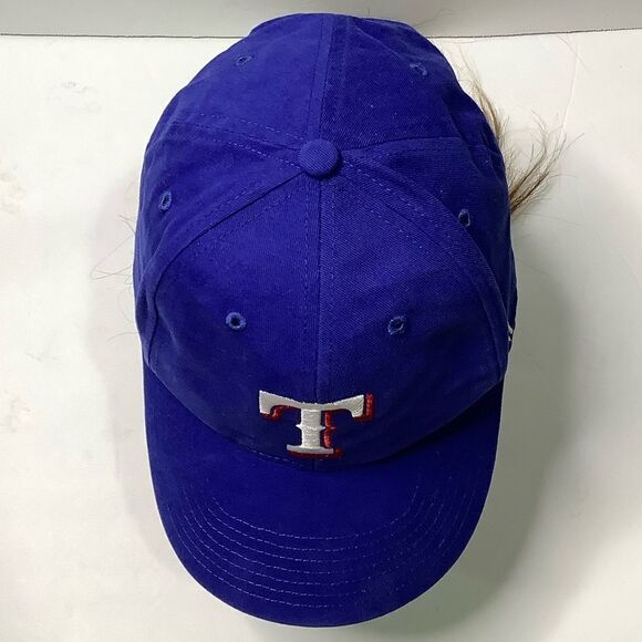 47 Brand Texas Ranger Kids Blue/White Baseball Cap Hook & Loop - Picture 5 of 11